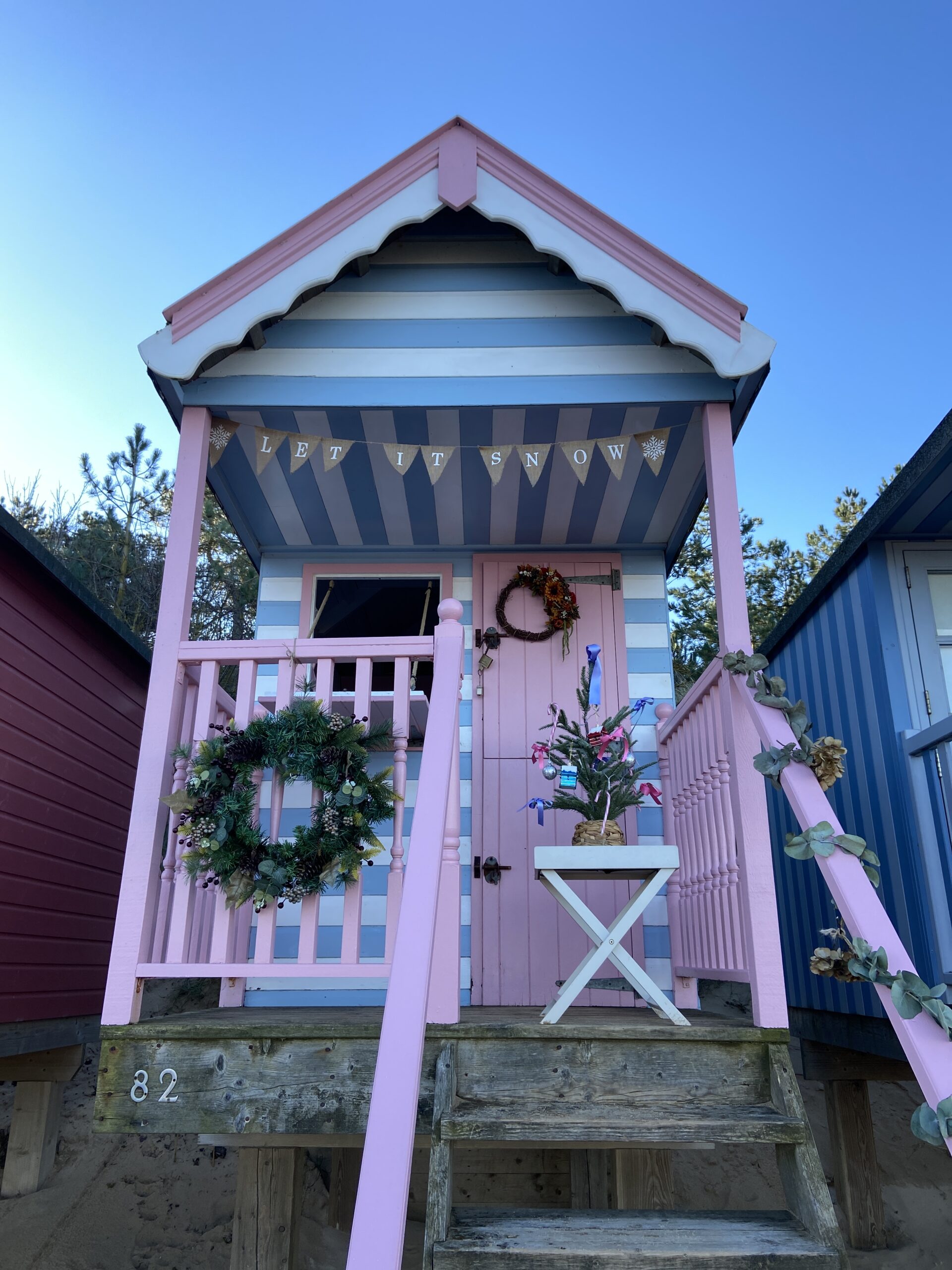 Christmas beach hut hire Wells-next-the-Sea